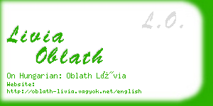 livia oblath business card